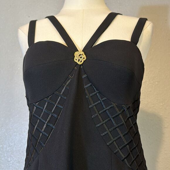 Alberto Makali women’s black mini cocktail dress size 10 made in the USA - Picture 4 of 14